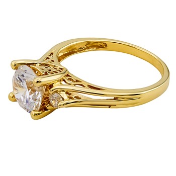 14ct Gold Cubic Zirconia Ring size O